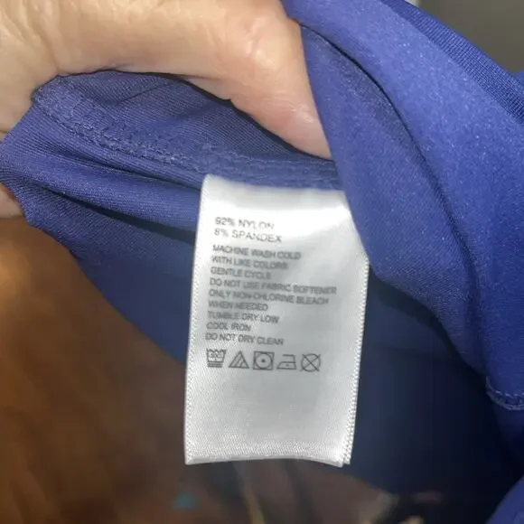 Tommy Bahama Dress Womens Navy Blue Midi Sleeveless Golf Size L - Picture 9 of 9